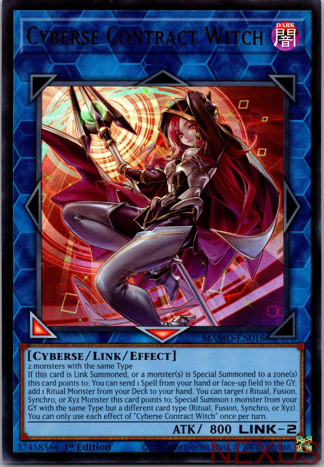 Cyberse Contract Witch MAMO-EN018 Magnificent Monsters Yu-Gi-Oh 1st Edition NM