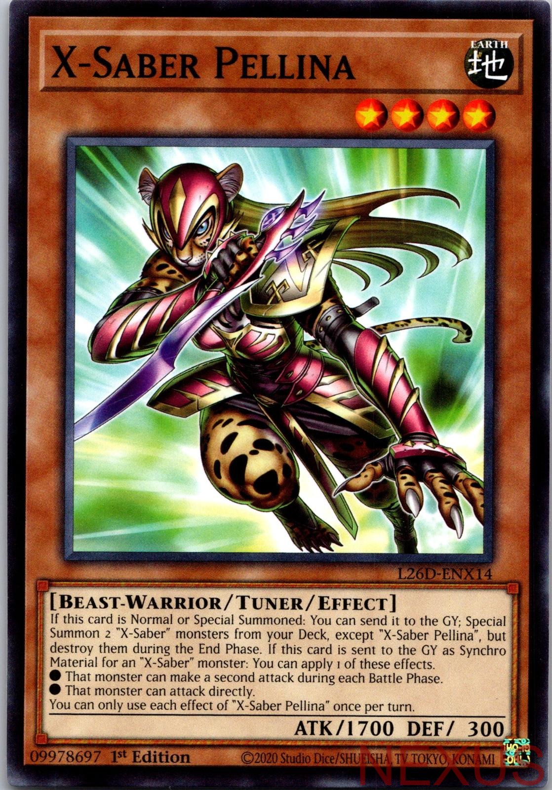 X-Saber Pellina L26D-ENX14 Common Legendary Modern Decks 2026 1st Edition NM
