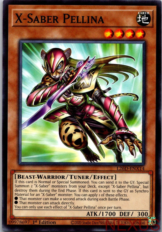 X-Saber Pellina L26D-ENX14 Common Legendary Modern Decks 2026 1st Edition NM
