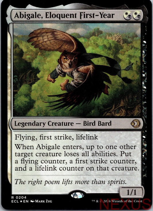 Abigale, Eloquent First-Year 204 Rare Foil Near Mint