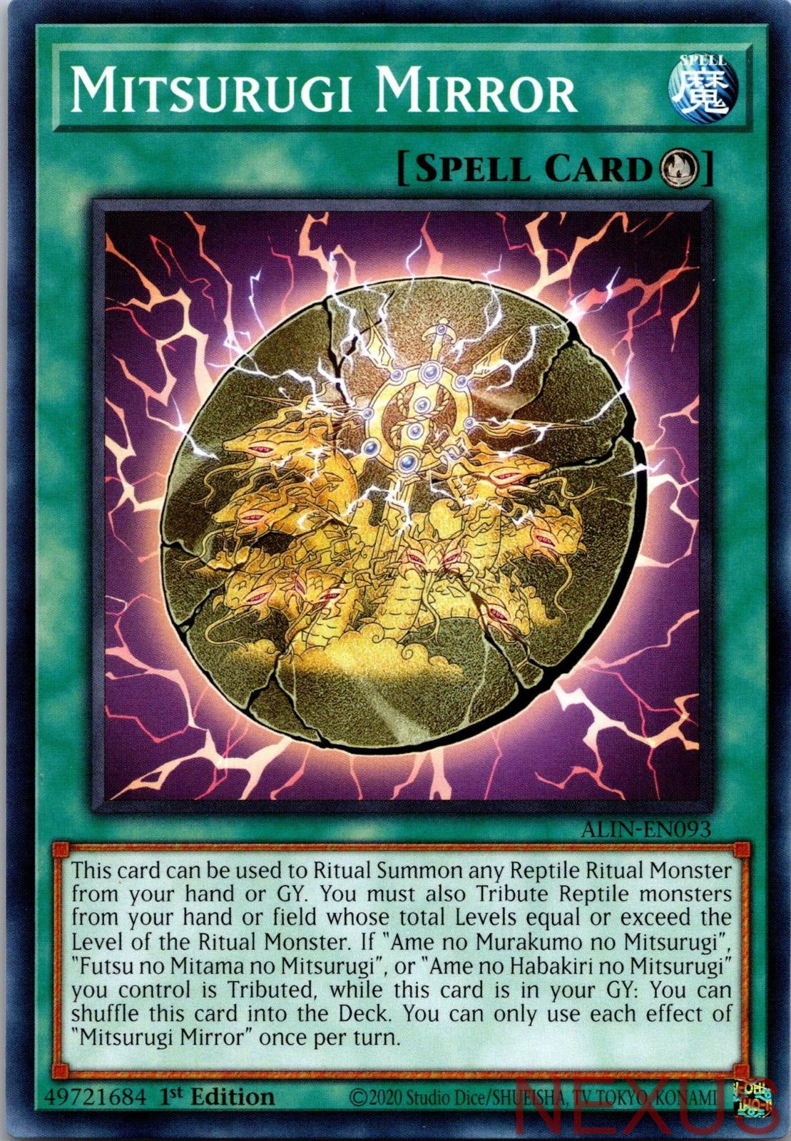 Mitsurugi Mirror ALIN-EN093 Common Alliance Insight 1st Edition Near Mint