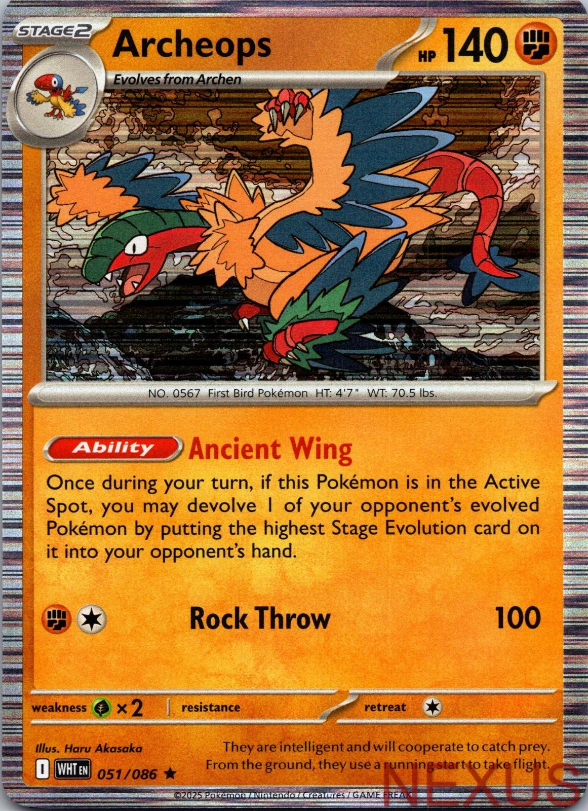 Archeops 051/086 Holo Rare Near Mint