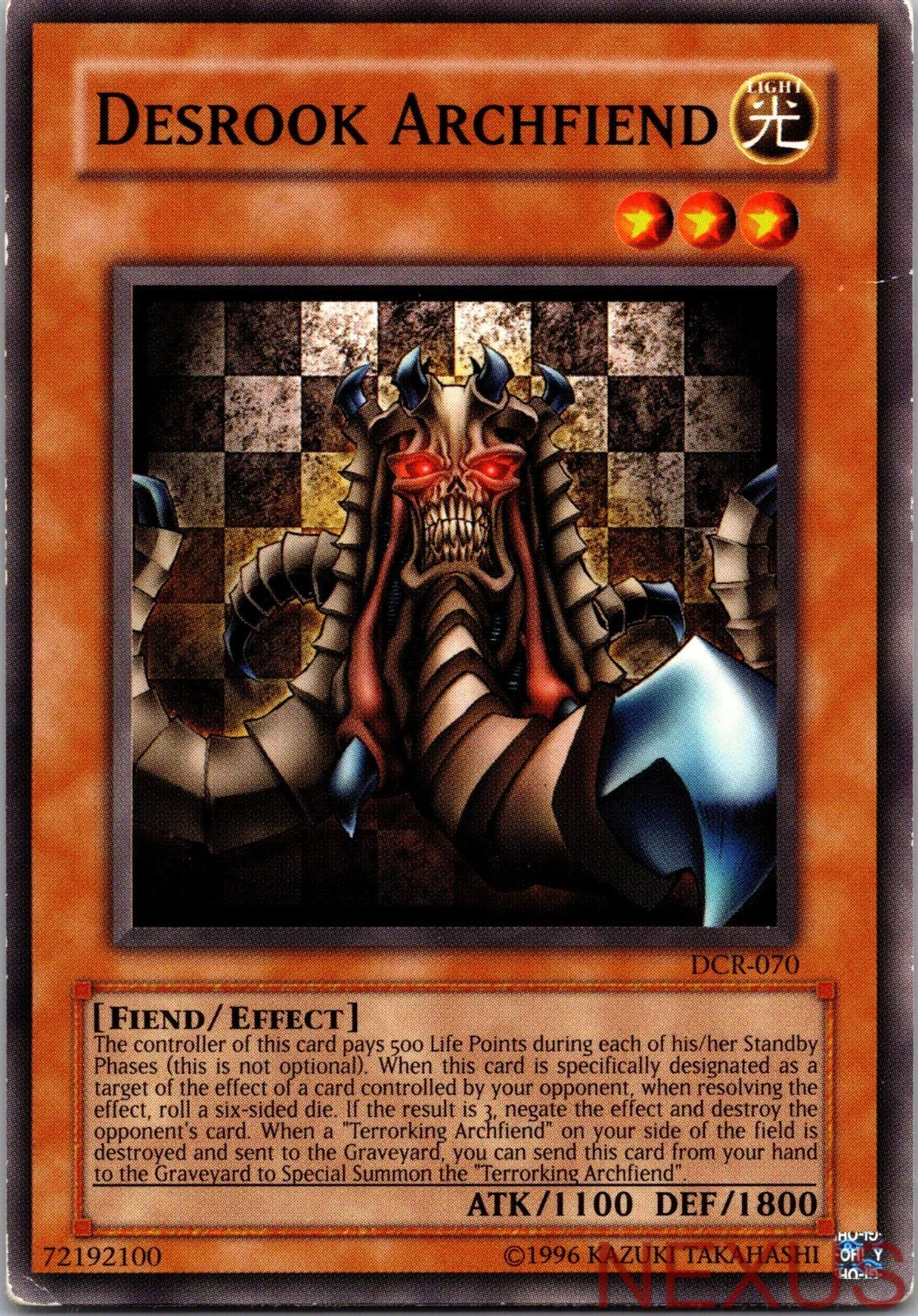 Desrook Archfiend DCR-070 Common Unlimited Lightly Played