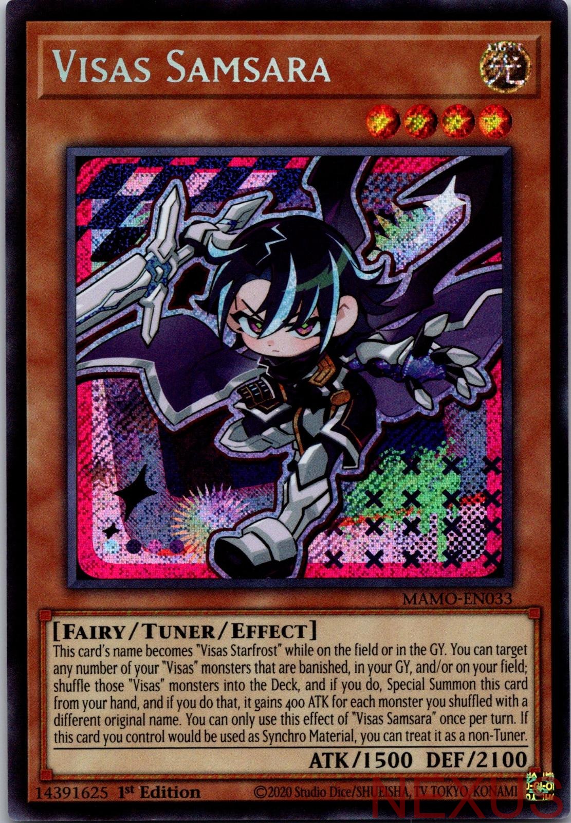 Visas Samsara (Secret Rare) MAMO-EN033 Yu-Gi-Oh 1st Edition NM