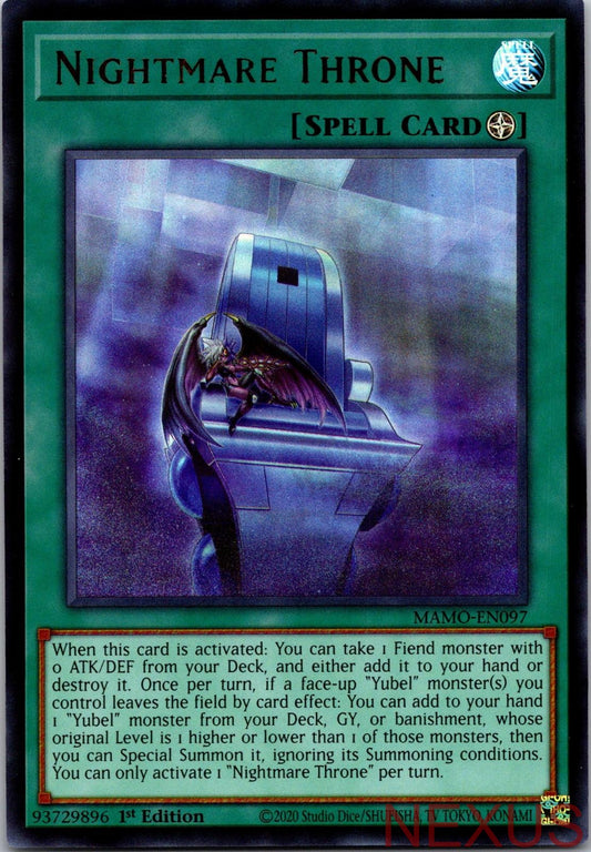 Nightmare Throne MAMO-EN097 Magnificent Monsters Yu-Gi-Oh 1st Edition NM