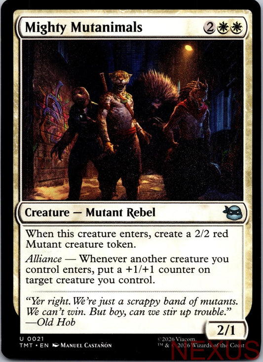 Mighty Mutanimals 0021 Teenage Mutant Ninja Turtles Magic: The Gathering NM