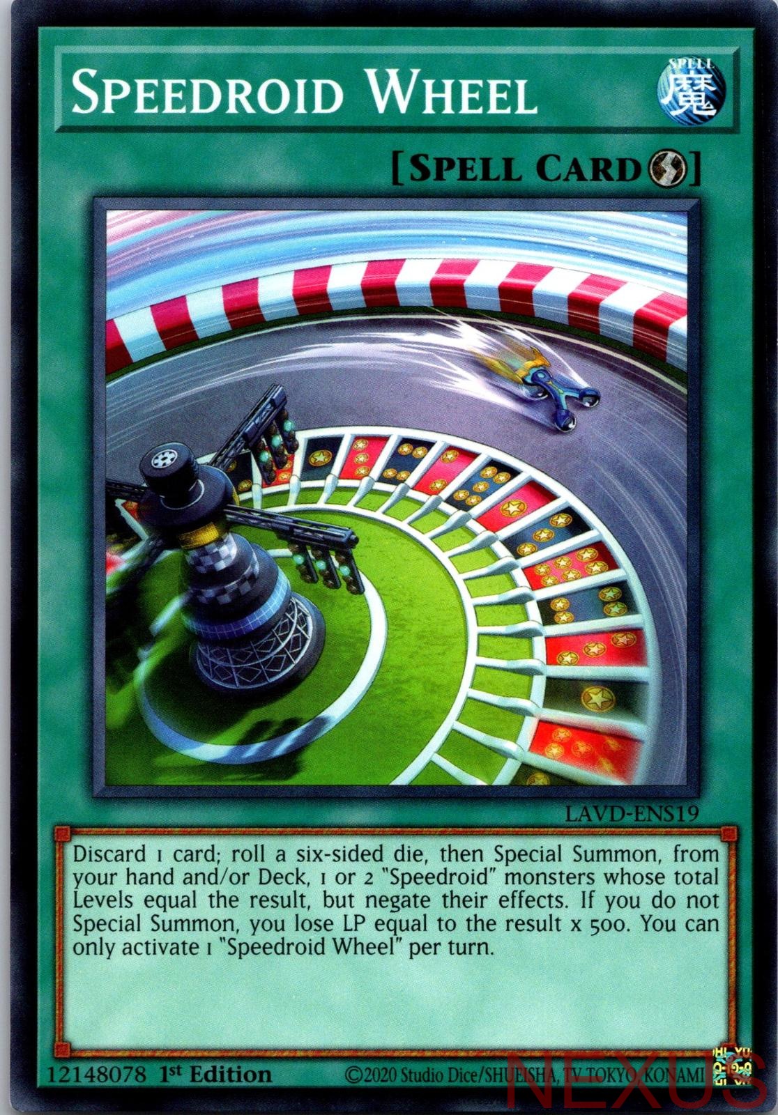 Speedroid Wheel LAVD-ENS19 Common / Short Print 1st Edition Near Mint