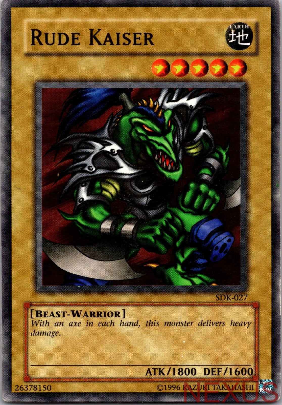 Rude Kaiser SDK-027 Common Starter Deck: Kaiba Unlimited Near Mint