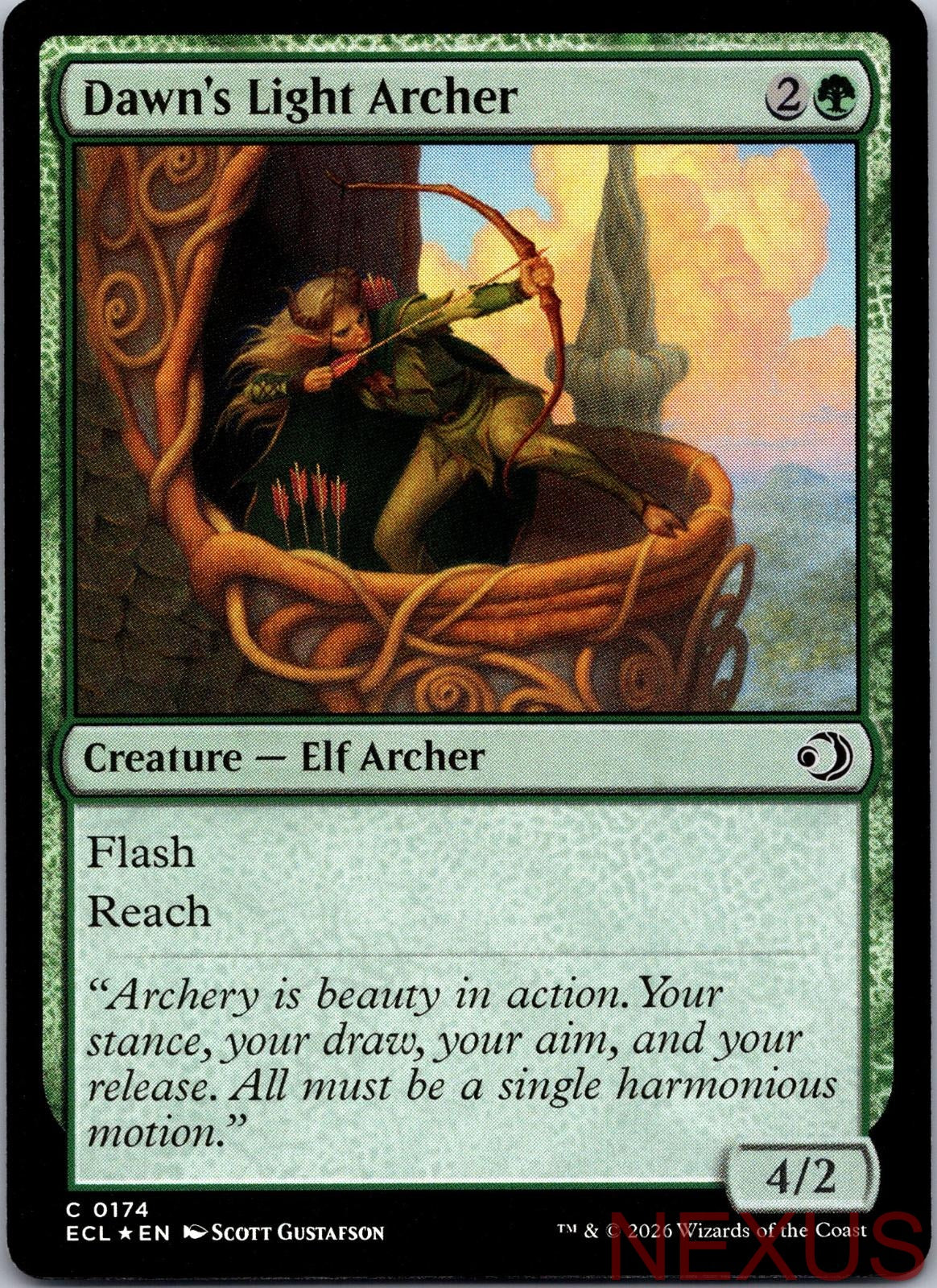 Dawn's Light Archer 174 Common Foil Near Mint