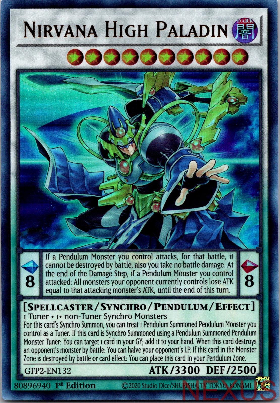 Nirvana High Paladin GFP2-EN132 Ultra Rare 1st Edition Near Mint