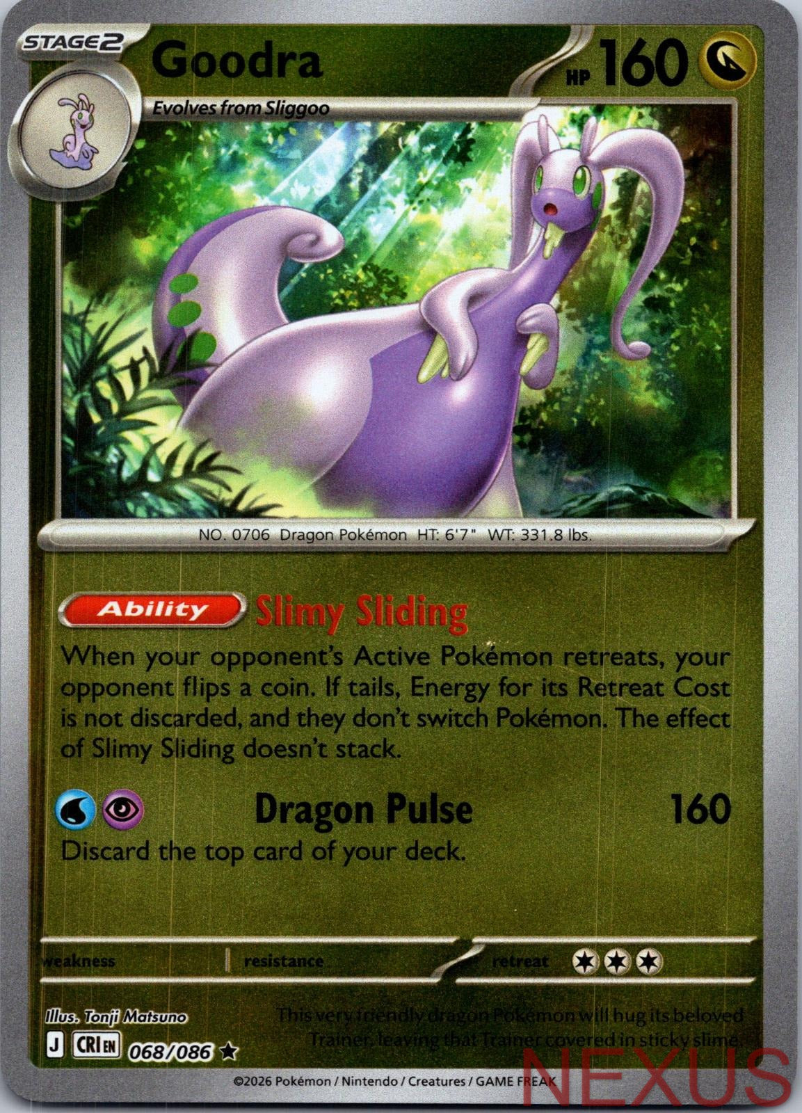 Goodra 068/086 Rare Reverse Holo Near Mint