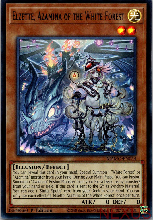 Elzette, Azamina of the White Forest MAMO-EN054 Yu-Gi-Oh 1st Edition NM