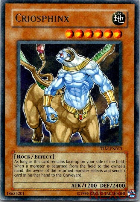 Criosphinx TLM-EN013 Rare The Lost Millennium Yu-Gi-Oh Unlimited Near Mint