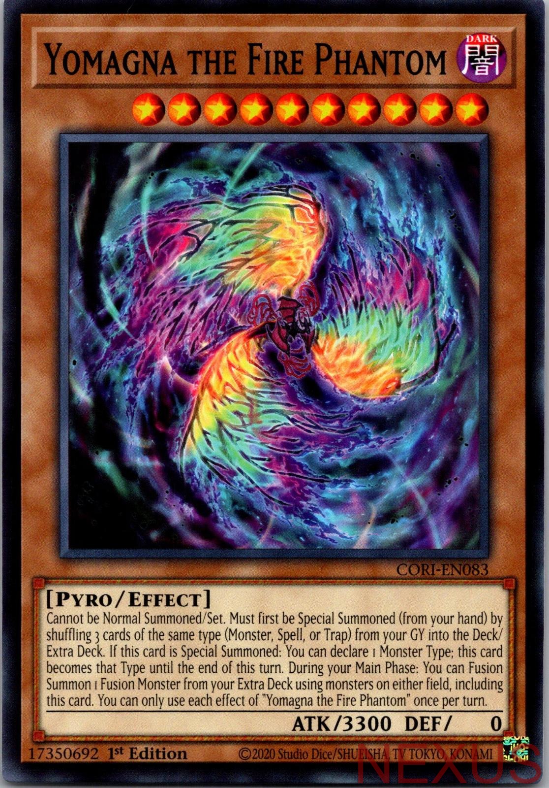 Yomagna the Fire Phantom CORI-EN083 Common / Short Print 1st Edition Near Mint