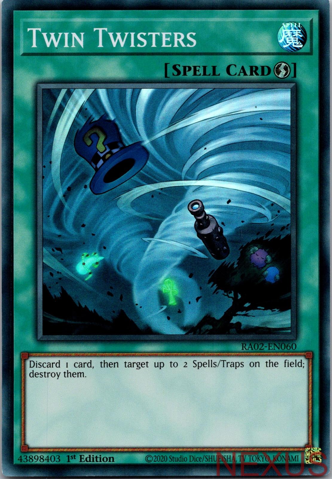 Twin Twisters (UR) RA02-EN060 Ultra Rare 1st Edition Near Mint