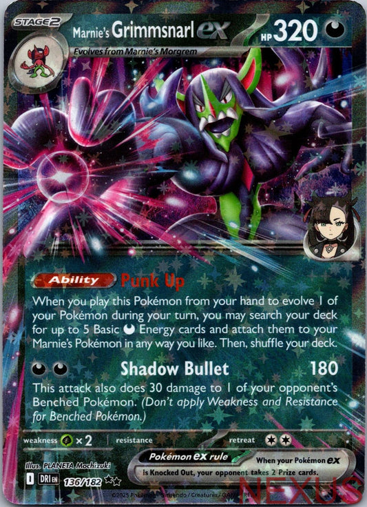 Marnie's Grimmsnarl ex 136/182 Double Rare Holo Near Mint