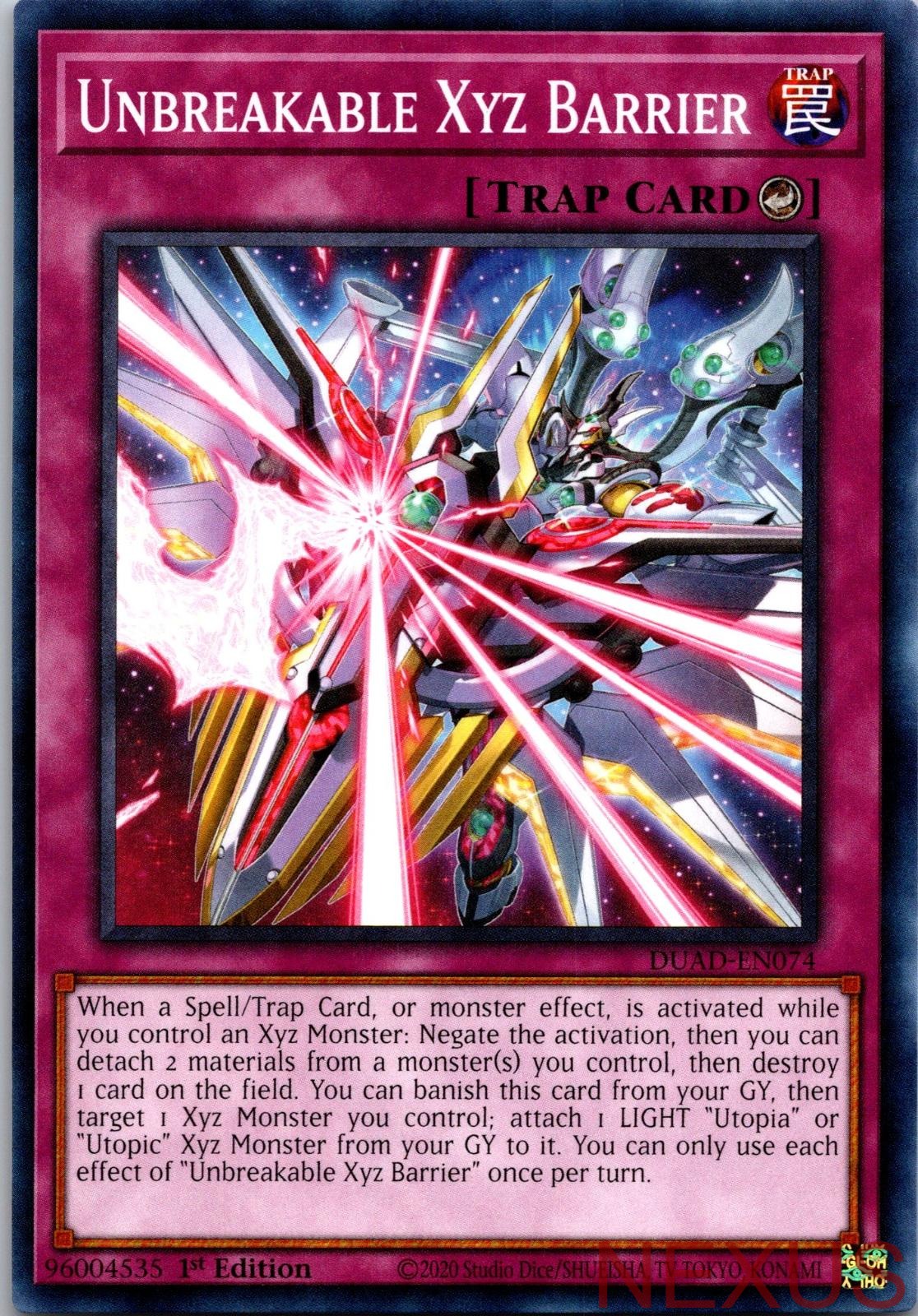 Unbreakable Xyz Barrier DUAD-EN074 Common Duelist's Advance 1st Edition NM