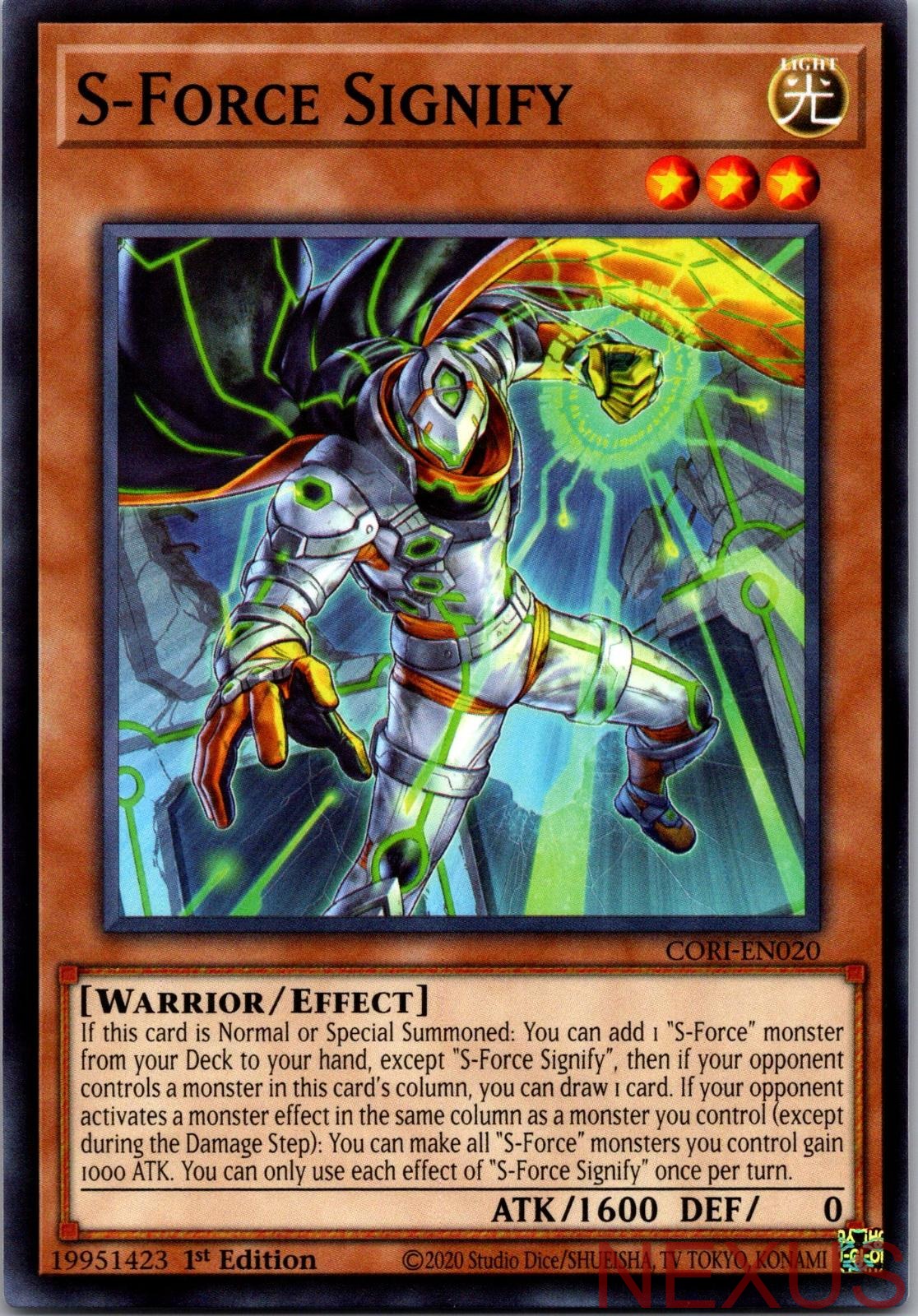 S-Force Signify CORI-EN020 Common / Short Print 1st Edition Near Mint