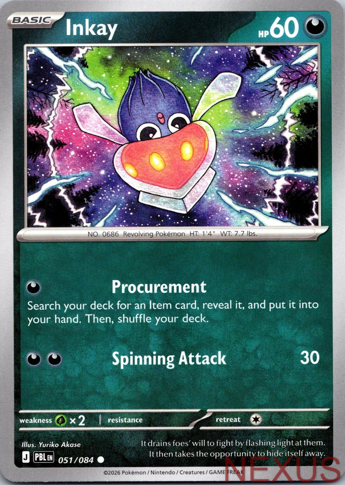 Inkay 051/084 Common Near Mint
