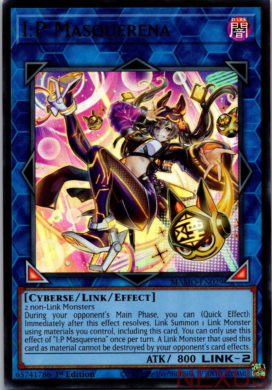 I:P Masquerena MAMO-EN029 Magnificent Monsters Yu-Gi-Oh 1st Edition NM
