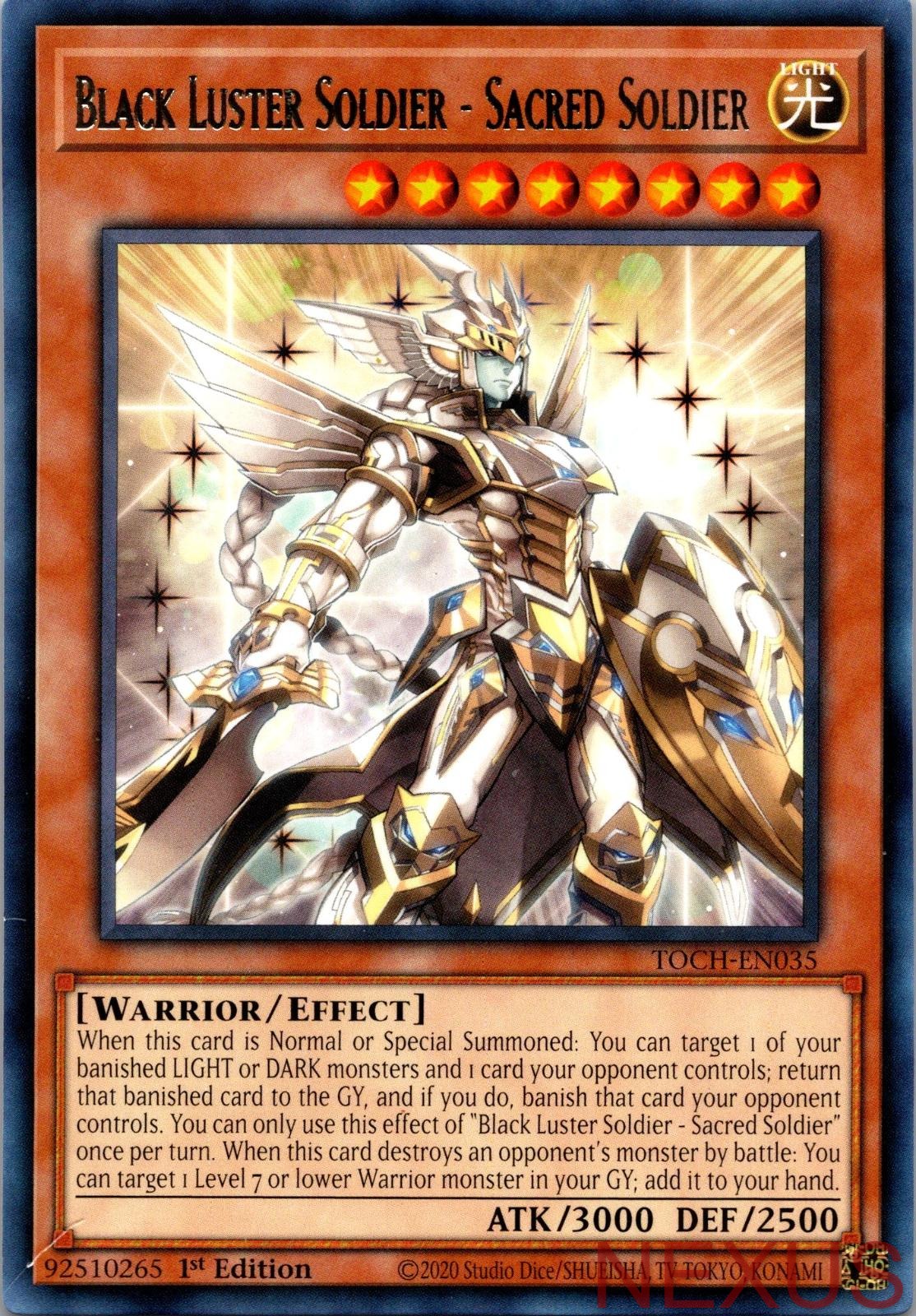 Black Luster Soldier - Sacred Soldier TOCH-EN035 Rare Unlimited Near Mint