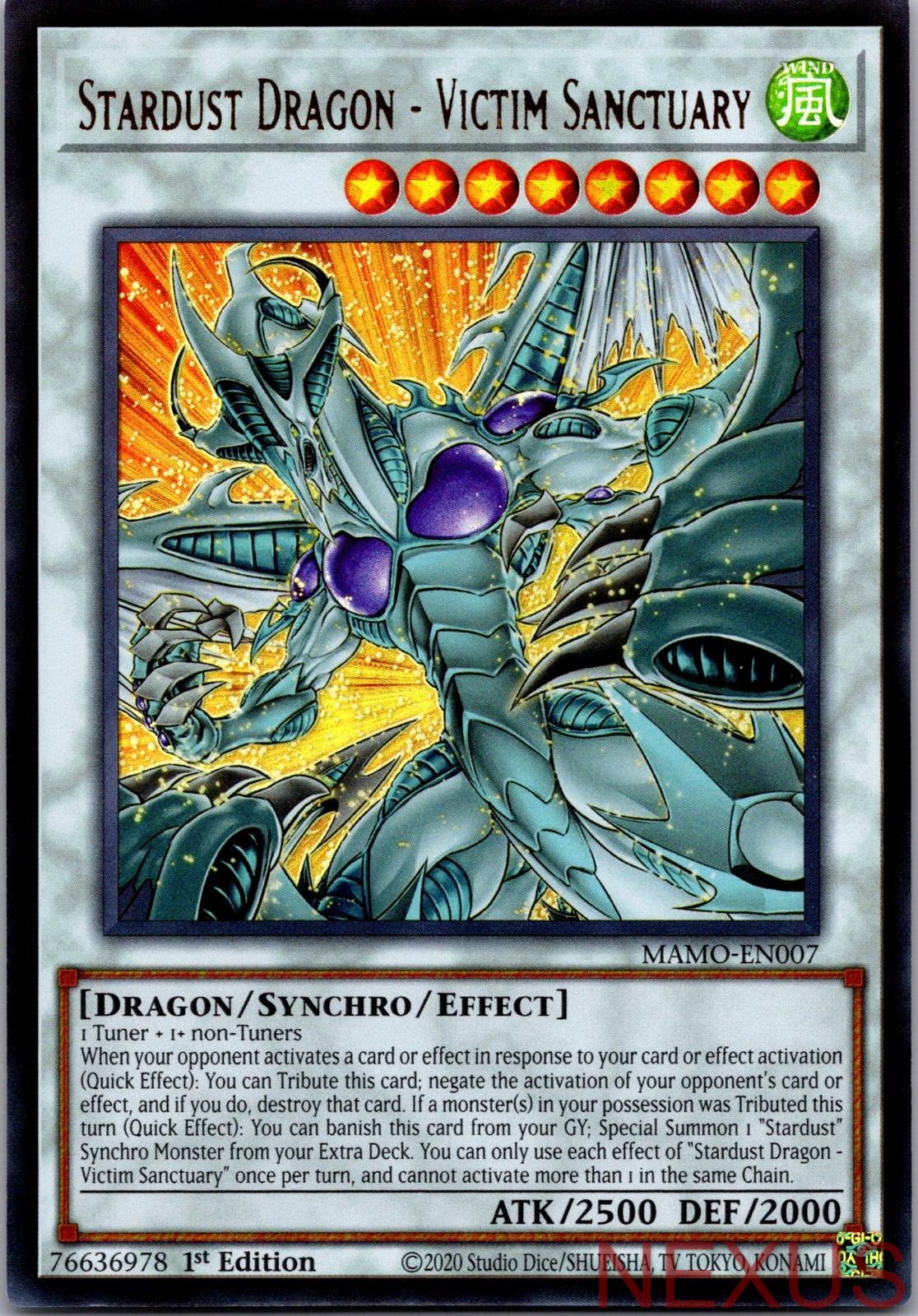 Stardust Dragon - Victim Sanctuary MAMO-EN007 1st Edition NM