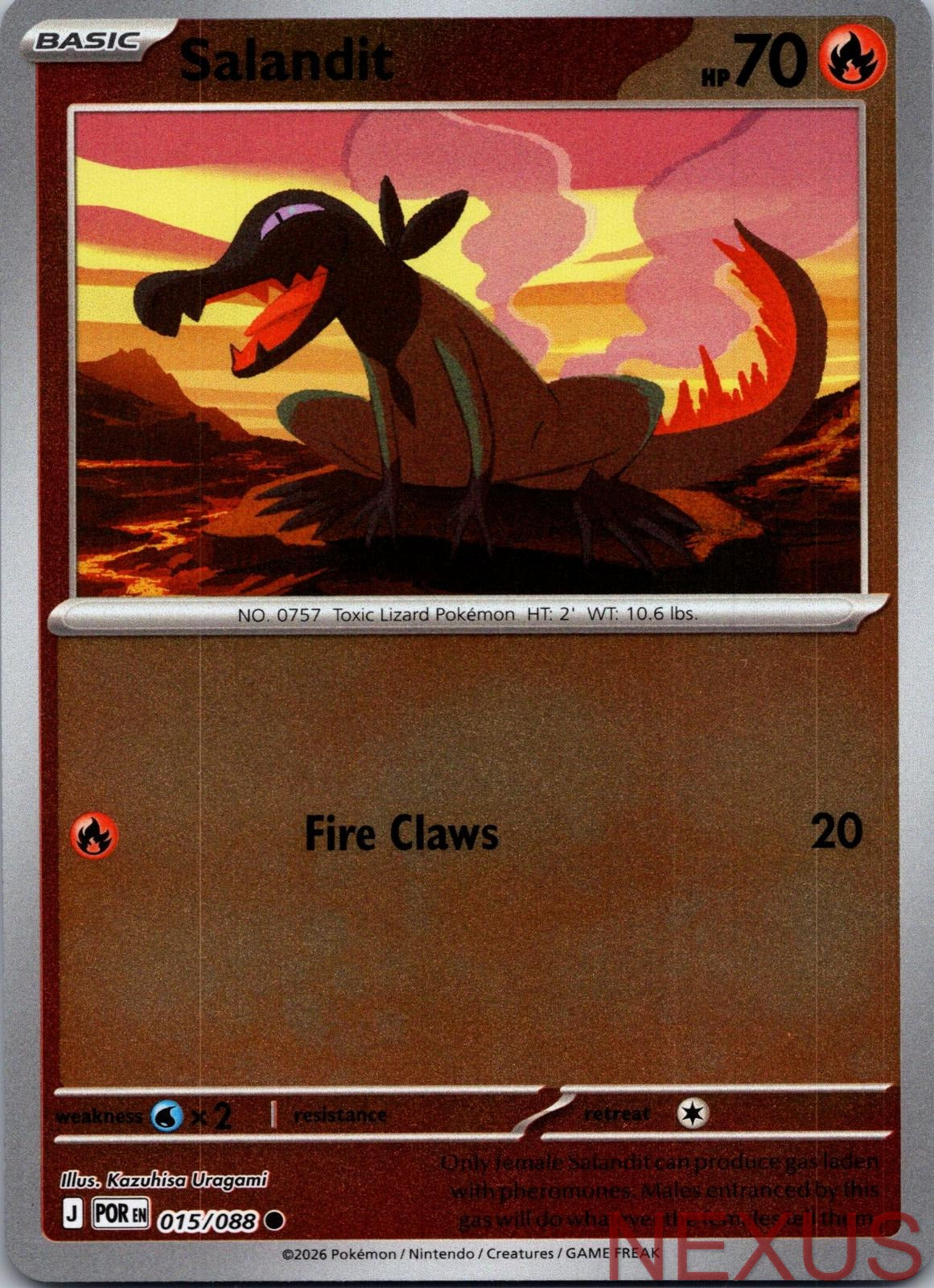 Salandit 015/088 Common Reverse Holo Near Mint
