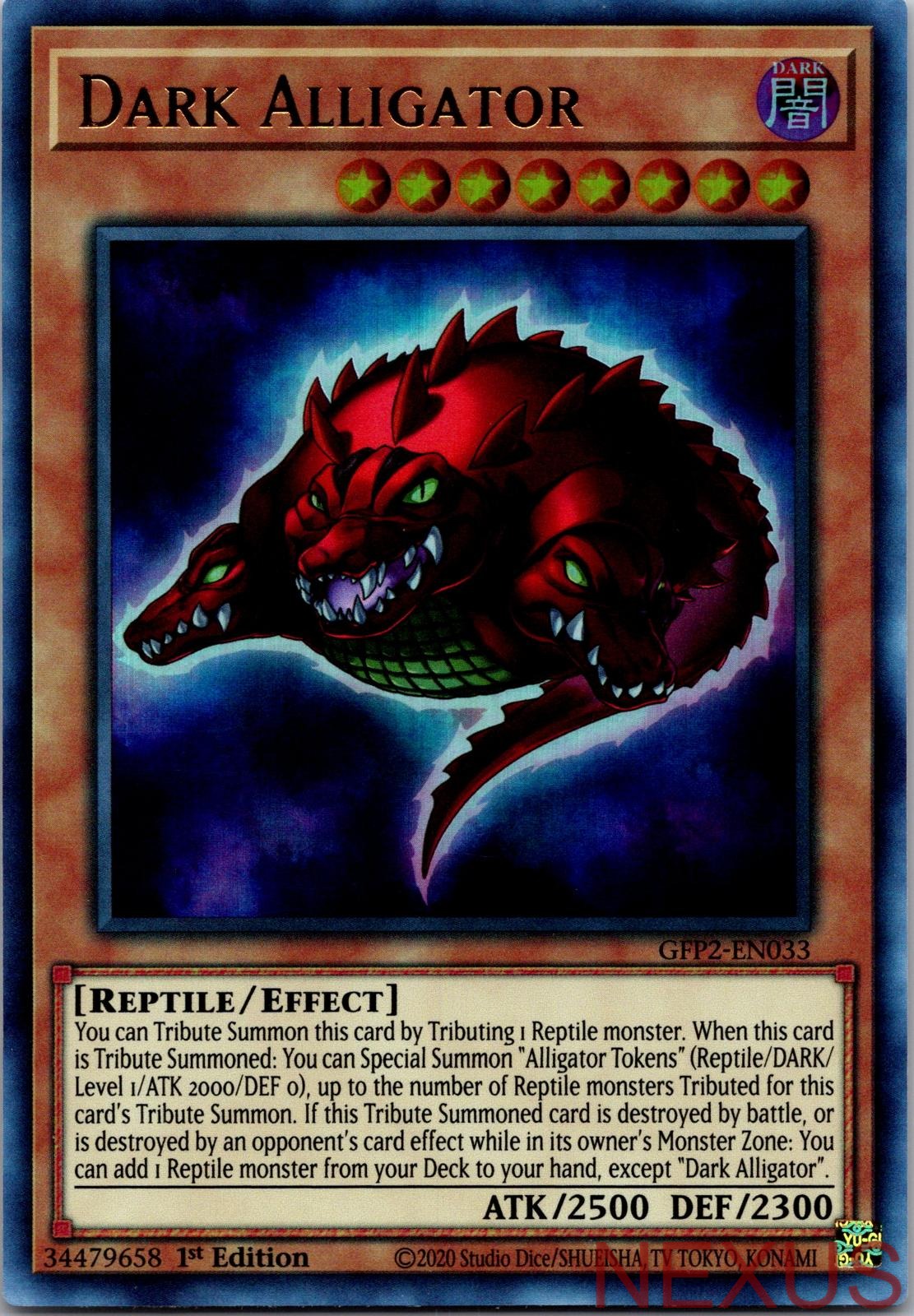 Dark Alligator GFP2-EN033 Ultra Rare 1st Edition Near Mint
