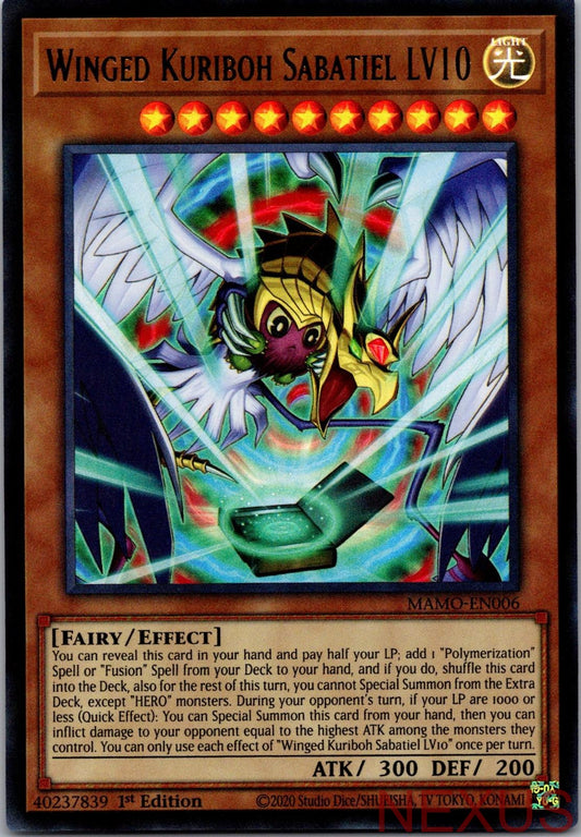 Winged Kuriboh Sabatiel LV10 MAMO-EN006 Magnificent Monsters 1st Edition NM