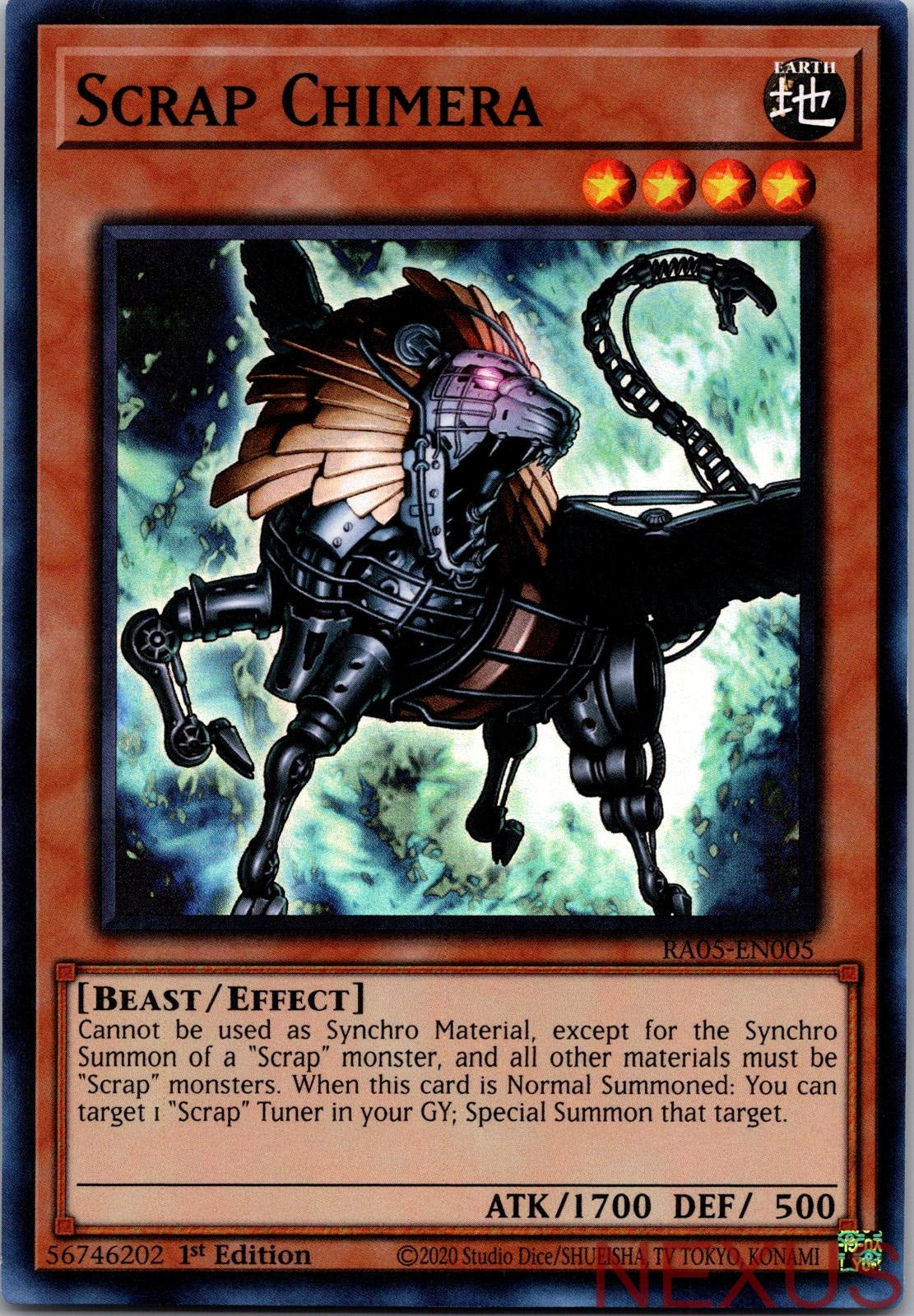 Scrap Chimera RA05-EN005 Super Rare 1st Edition Near Mint