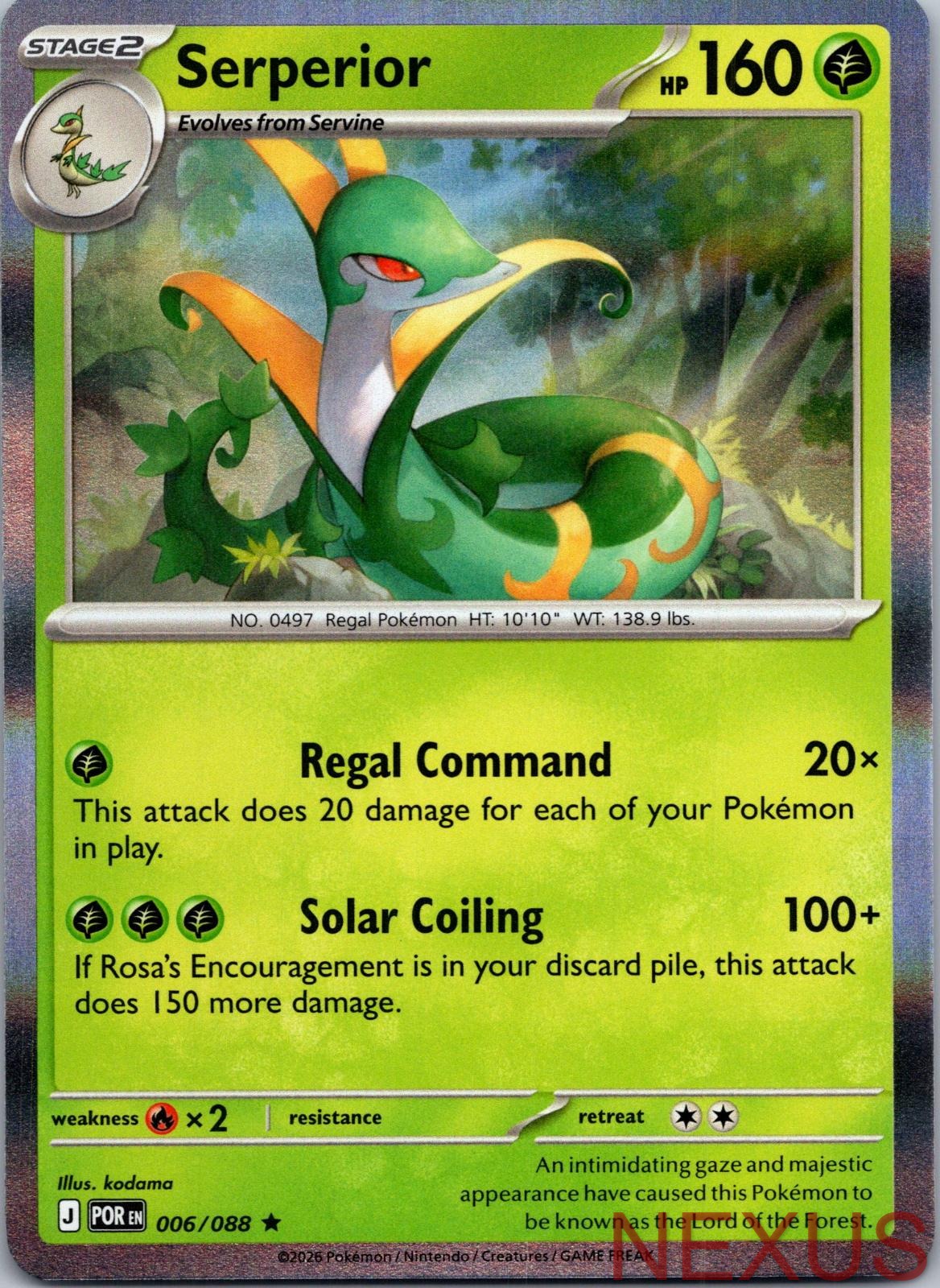 Serperior 006/088 Rare Holo Near Mint