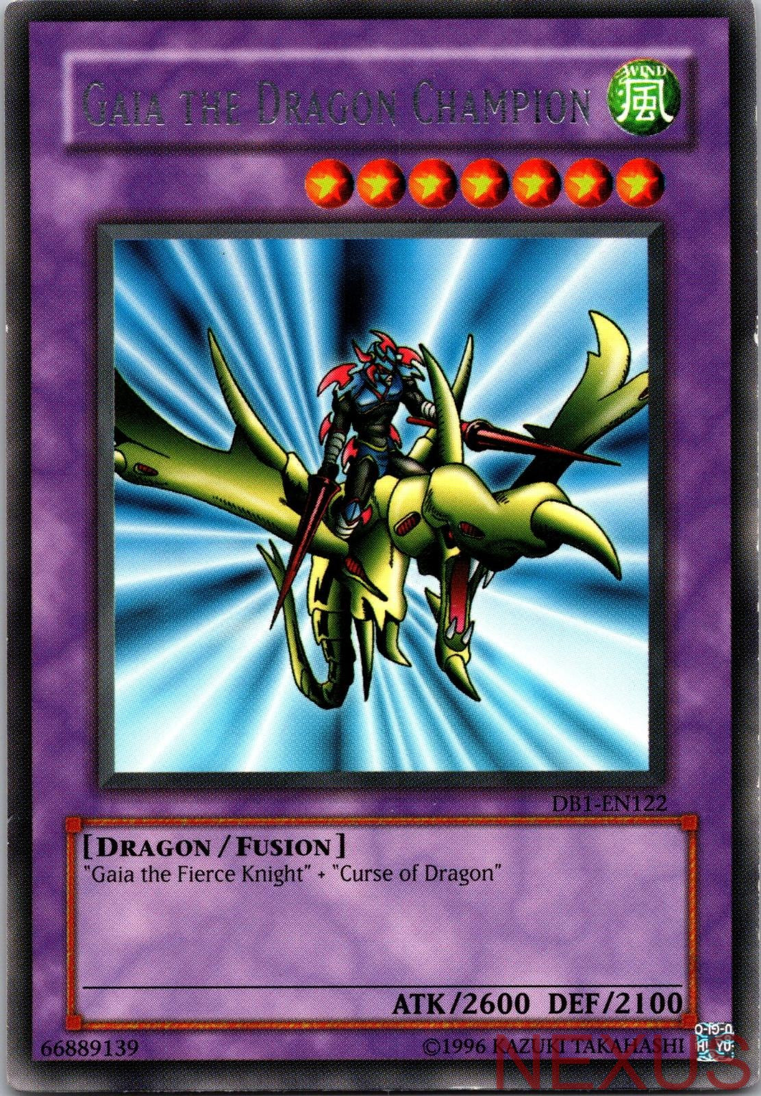 Gaia the Dragon Champion DB1-EN122 Rare Dark Beginning 1 Yu-Gi-Oh Unlimited NM