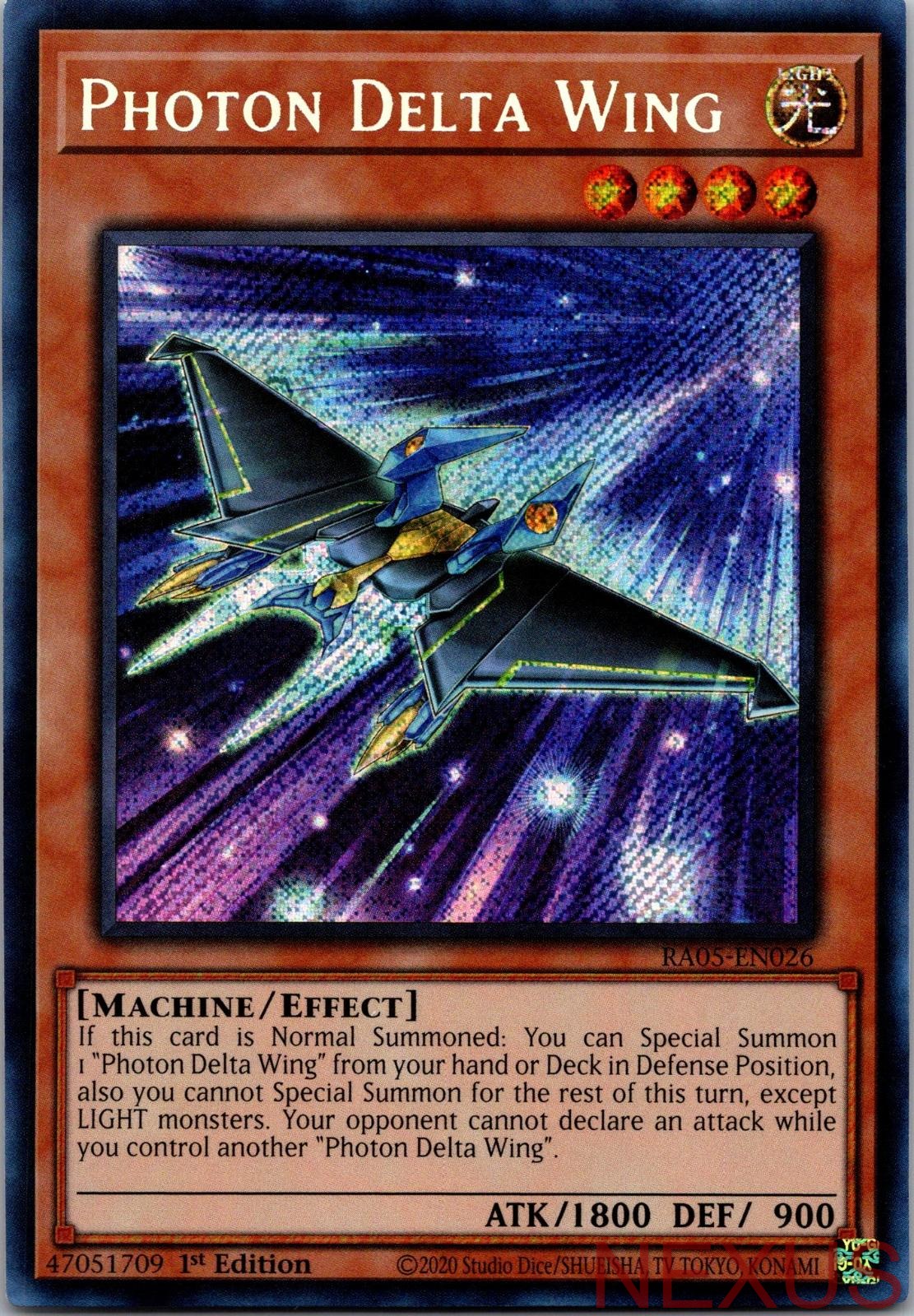 Photon Delta Wing (Secret Rare) RA05-EN026 Secret Rare 1st Edition Near Mint