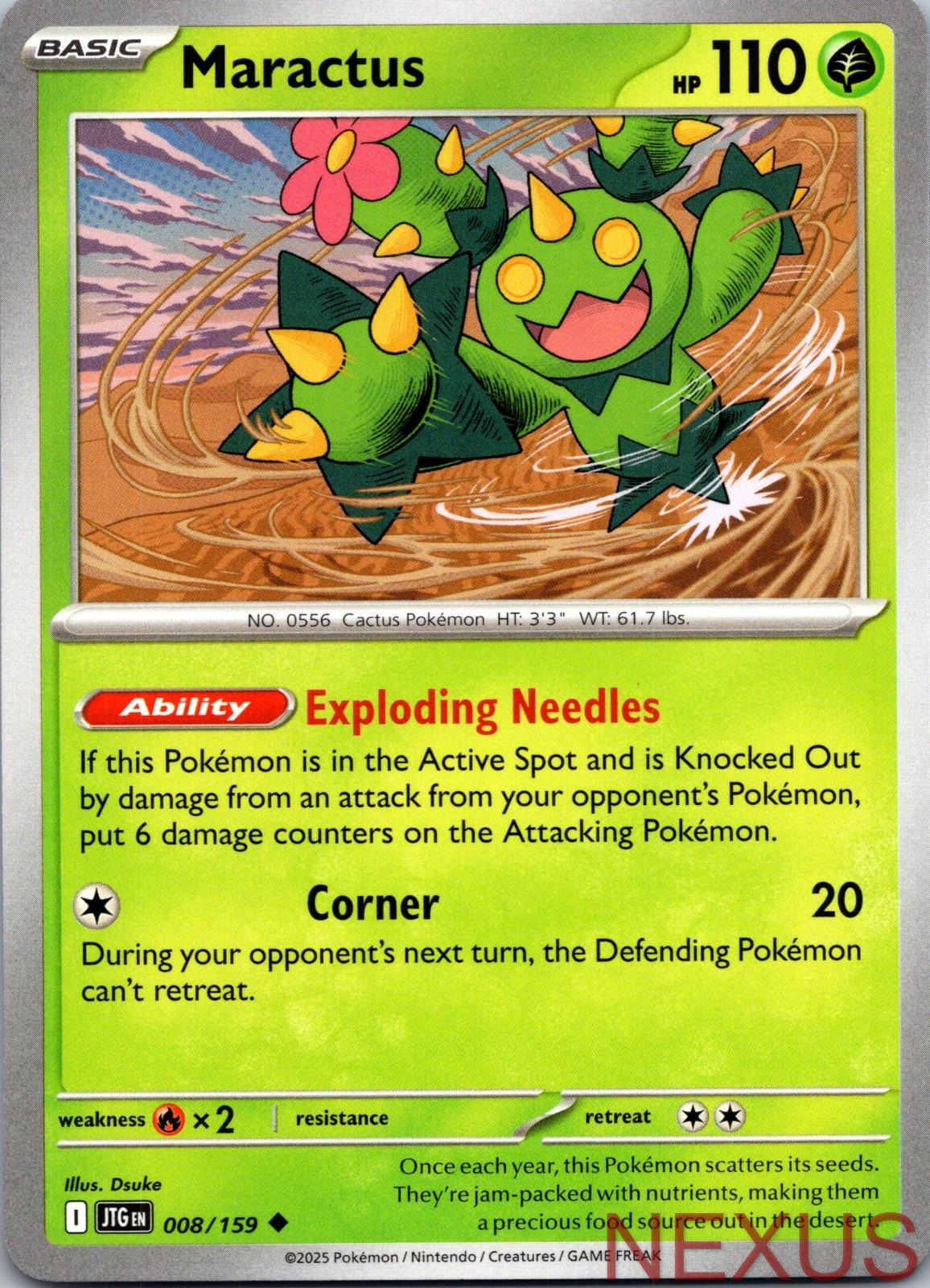 Maractus 008/159 Uncommon Near Mint