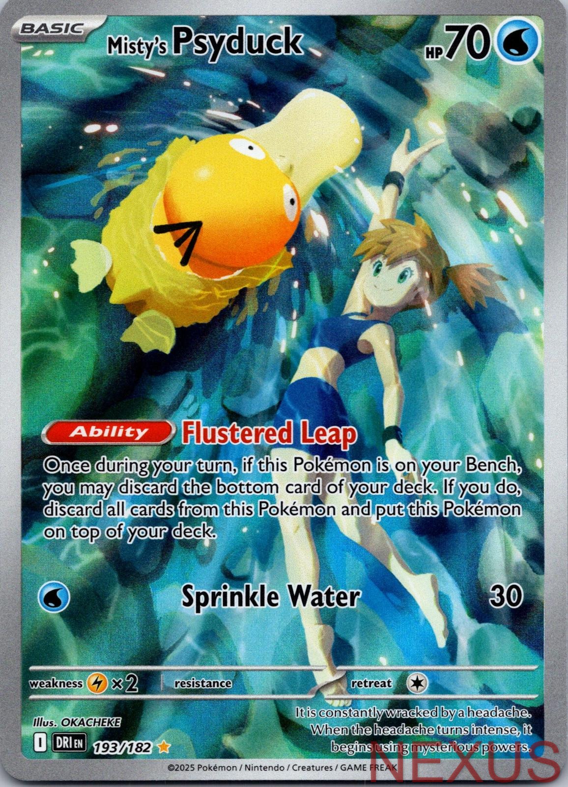 Misty's Psyduck 193/182 Illustration Rare Holo Near Mint