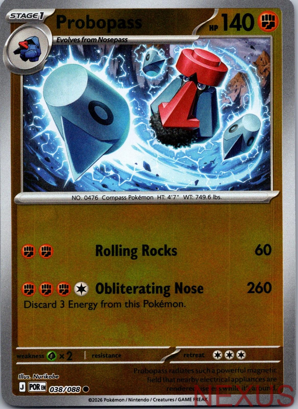 Probopass 038/088 Common Reverse Holo Near Mint