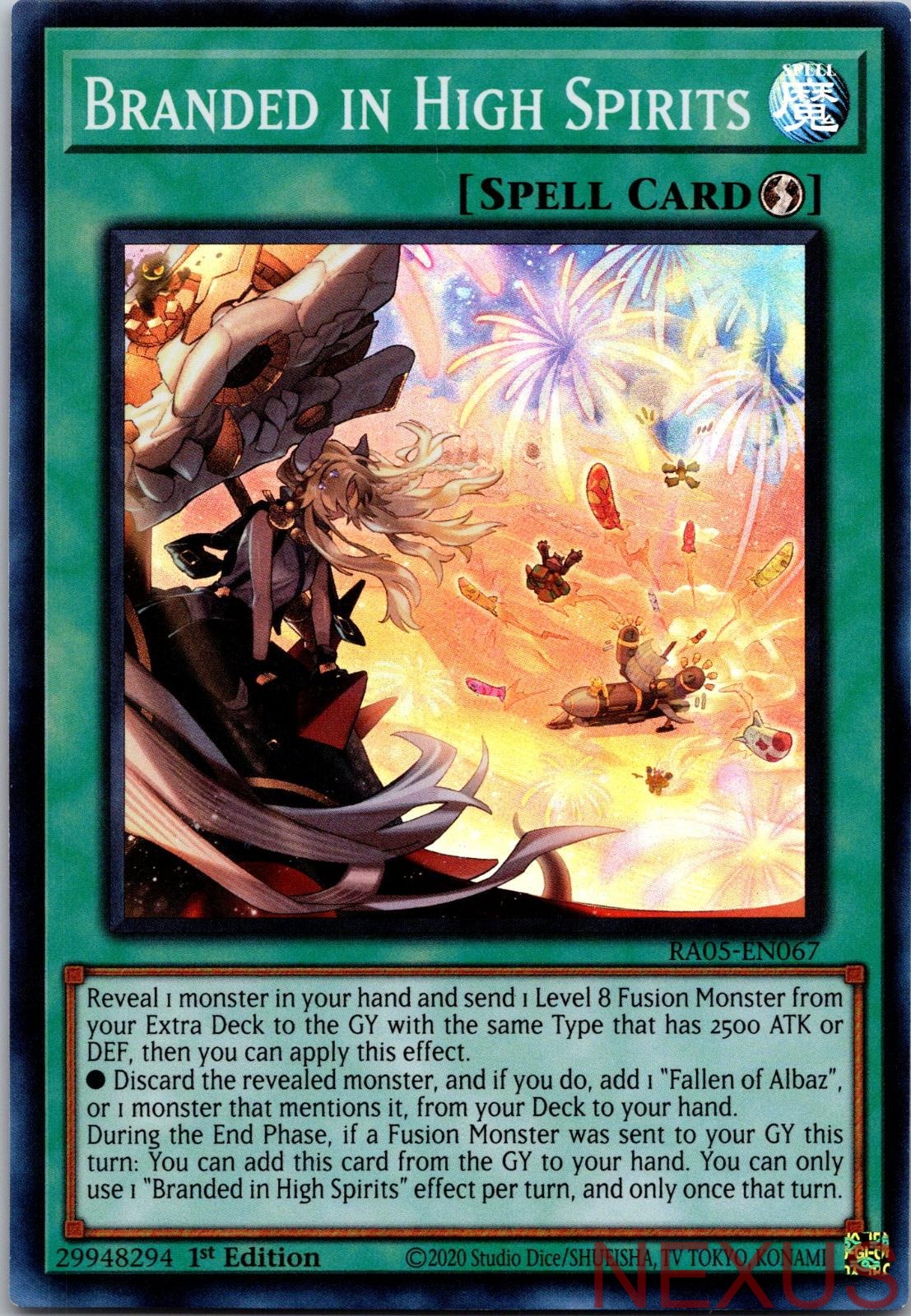 Branded in High Spirits RA05-EN067 Super Rare 1st Edition Near Mint