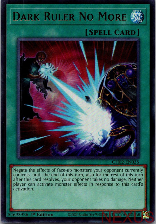 Dark Ruler No More CH02-EN035 Ultra Rare 1st Edition Near Mint