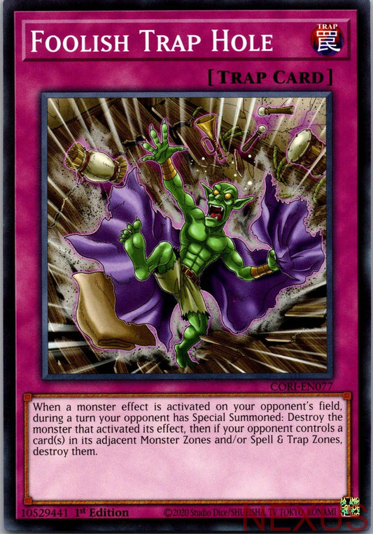 Foolish Trap Hole CORI-EN077 Common / Short Print 1st Edition Near Mint