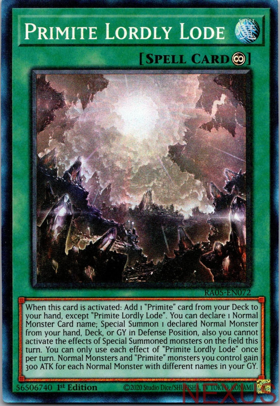Primite Lordly Lode (Collector's Rare) RA05-EN072 1st Edition NM
