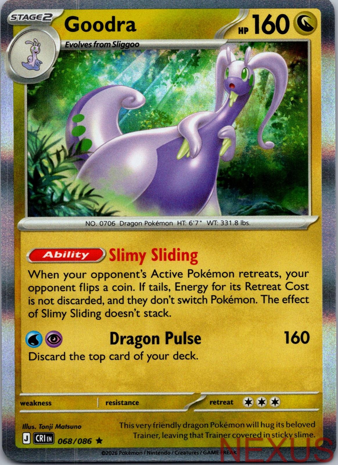 Goodra 068/086 Rare Holo Near Mint