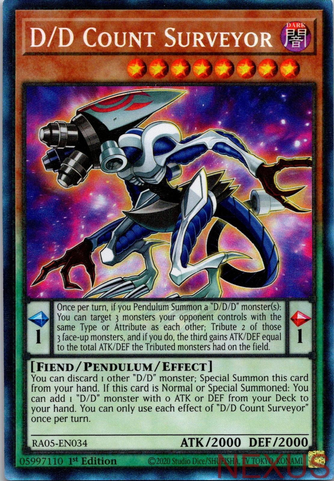 D/D Count Surveyor (Collector's Rare) RA05-EN034 Collector's Rare 1st Edition NM