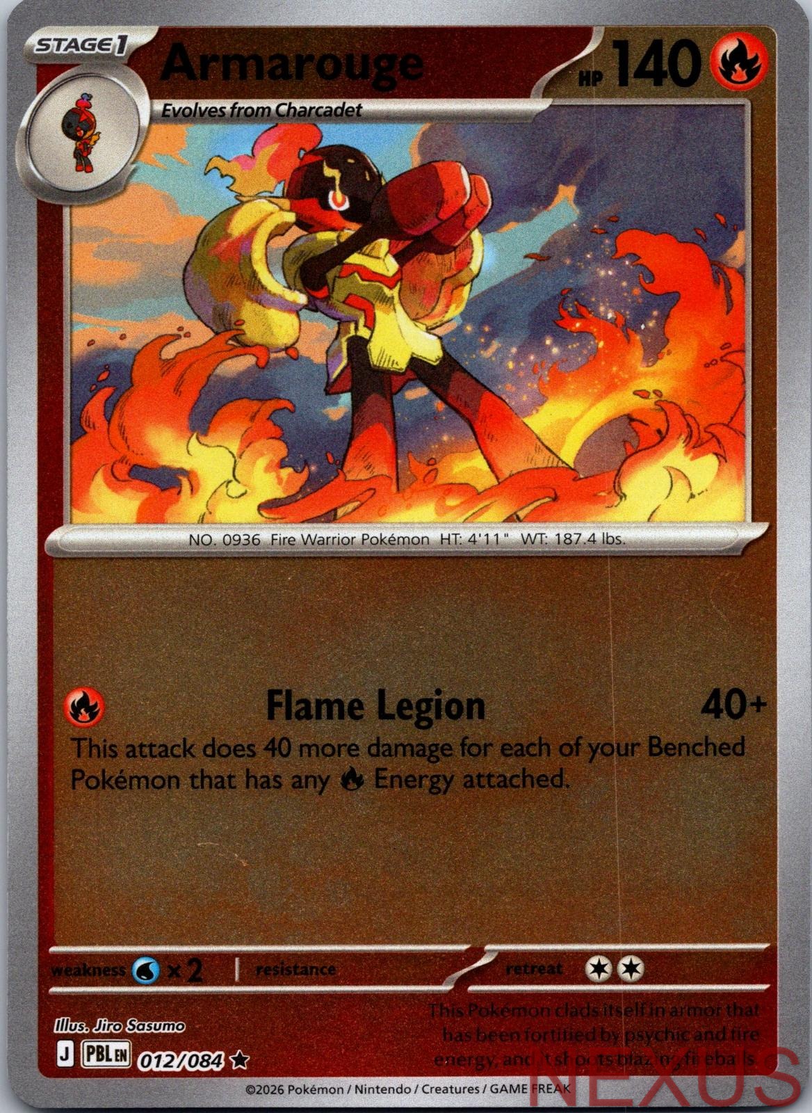 Armarouge 012/084 Rare Reverse Holo Near Mint