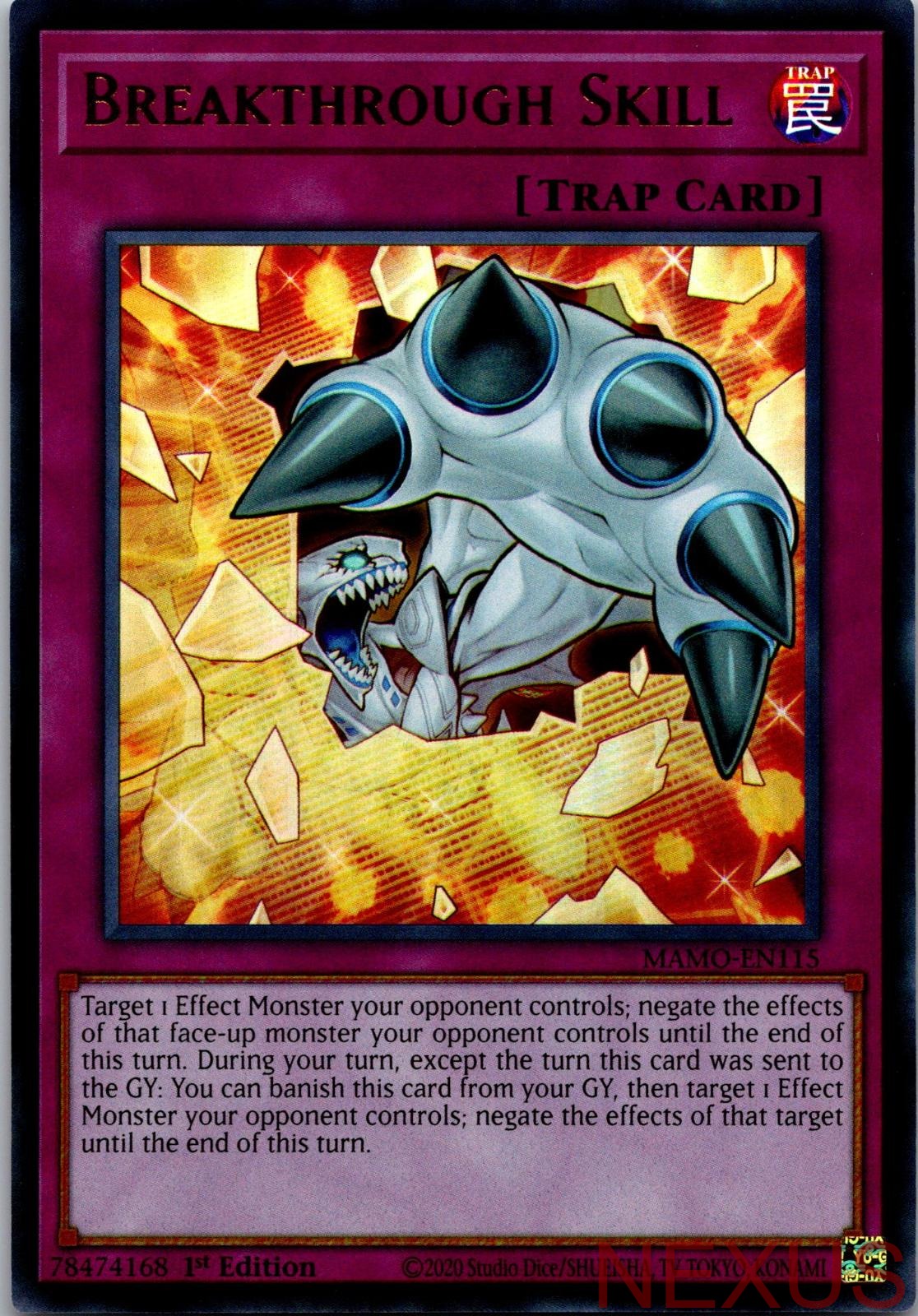 Breakthrough Skill MAMO-EN115 Magnificent Monsters Yu-Gi-Oh 1st Edition NM