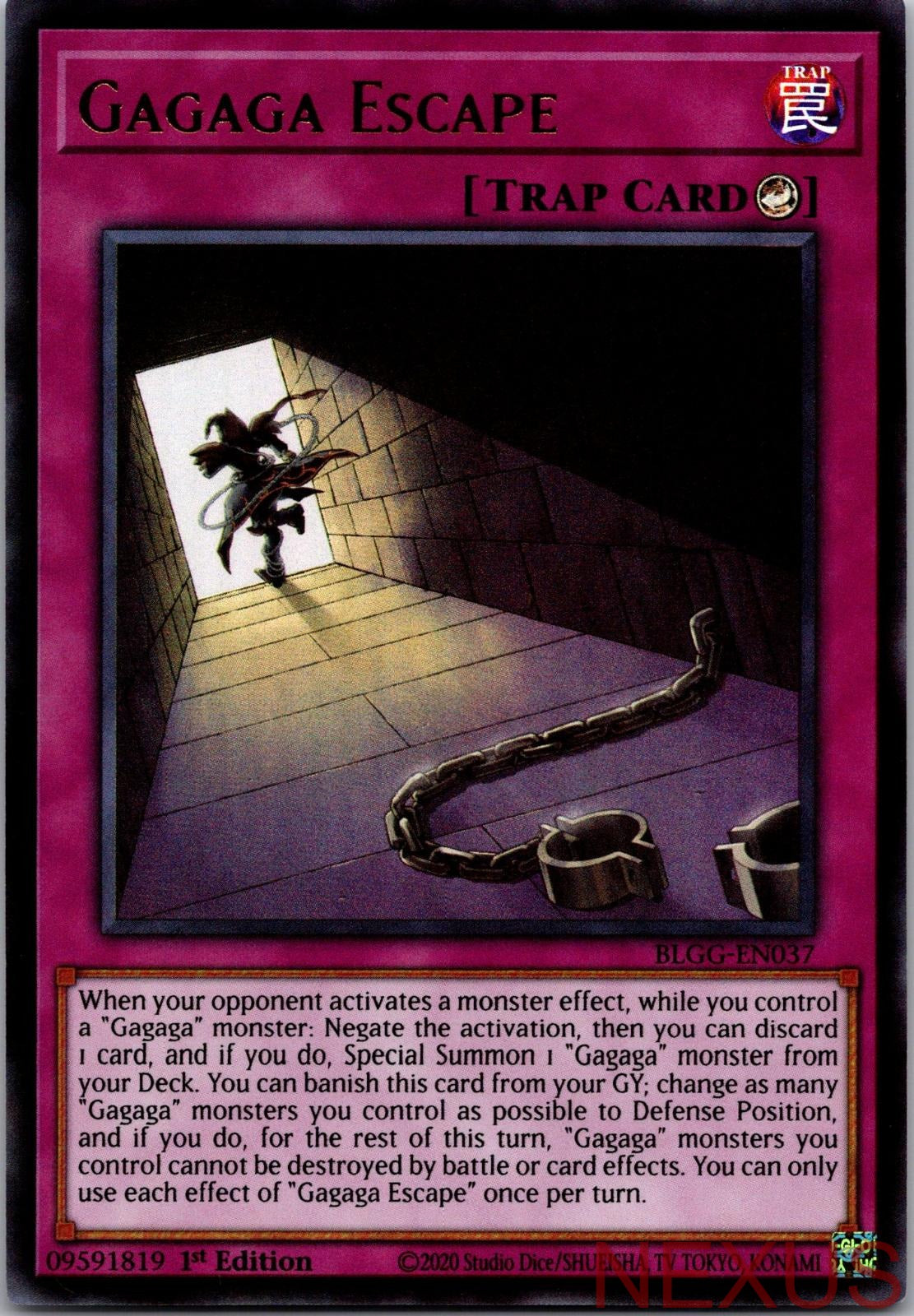 Gagaga Escape BLGG-EN037 Ultra Rare 1st Edition Near Mint