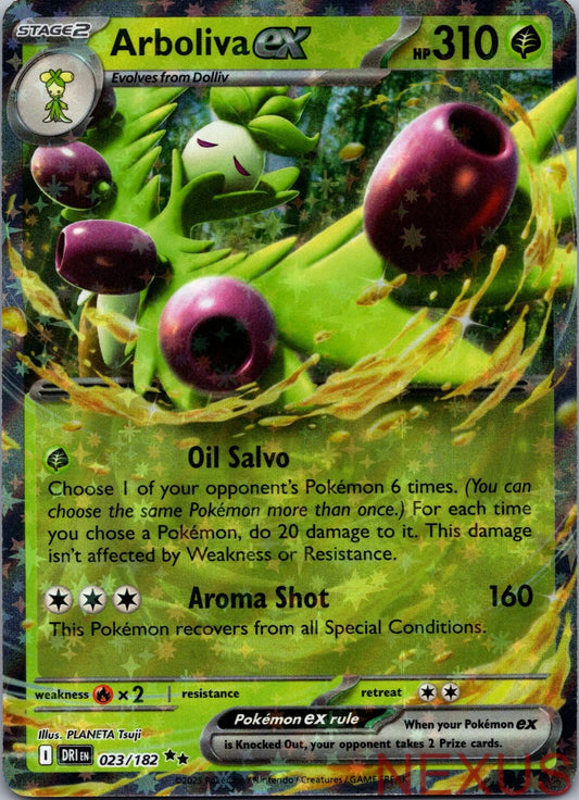 Arboliva ex 023/182 Double Rare Holo Near Mint