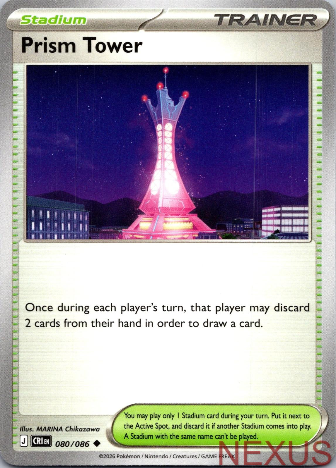 Prism Tower 080/086 Uncommon Near Mint