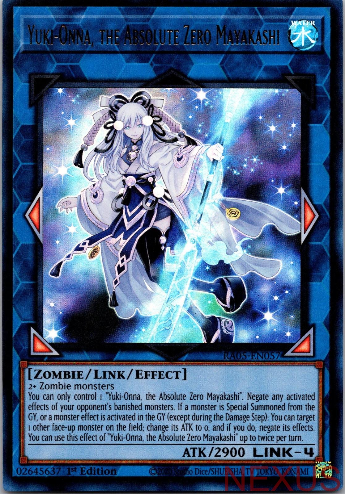 Yuki-Onna, the Absolute Zero Mayakashi (Ultra Rare) RA05-EN057 1st Edition NM