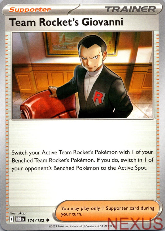 Team Rocket's Giovanni 174/182 Uncommon Near Mint