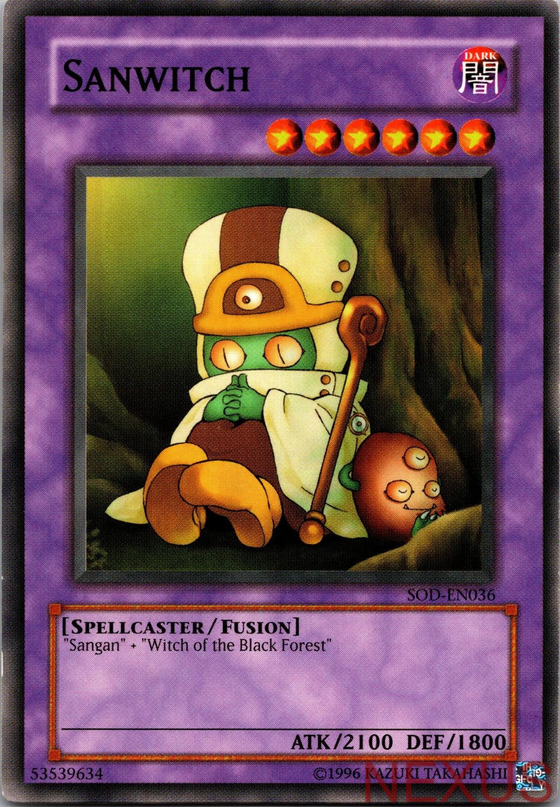 Sanwitch SOD-EN036 Common Soul of the Duelist Yu-Gi-Oh Unlimited Near Mint